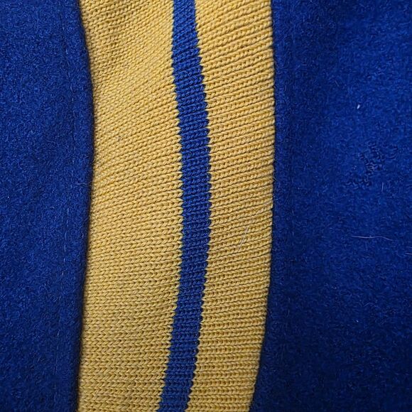Vintage Kandel Varsity Jacket Size 40 Blue Gold Wool Letterman 70's Retro - Picture 9 of 16